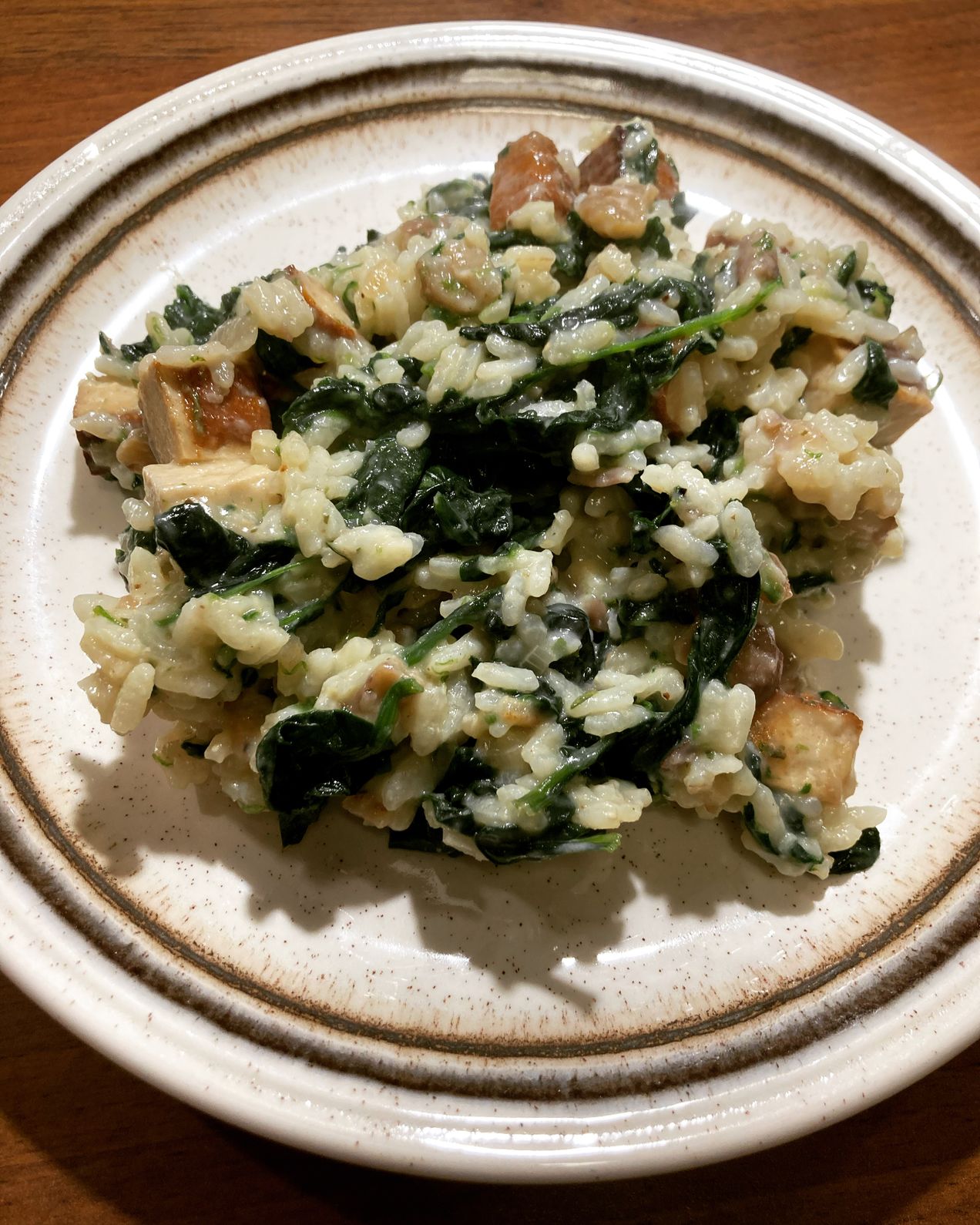 Risotto épinard châtaigne