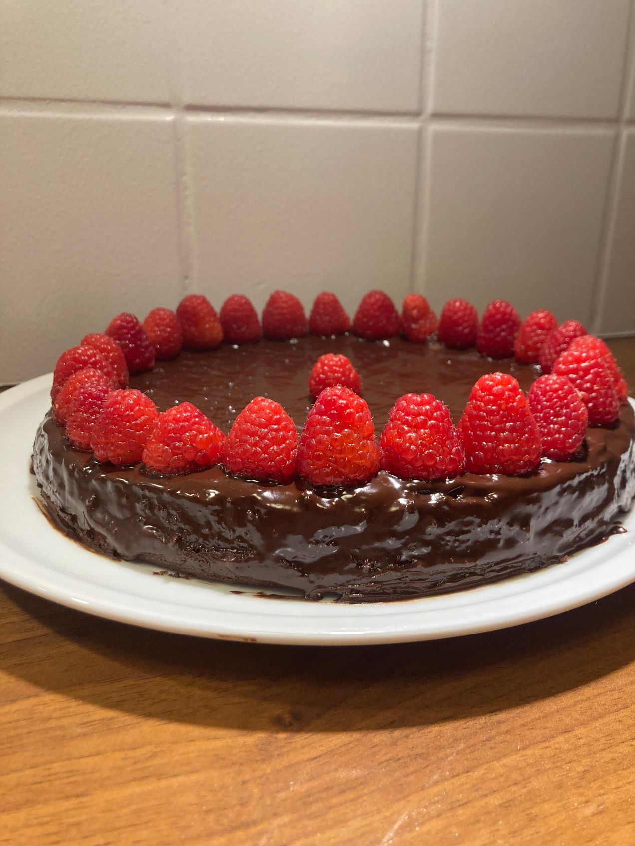 Gâteau chocolat framboise