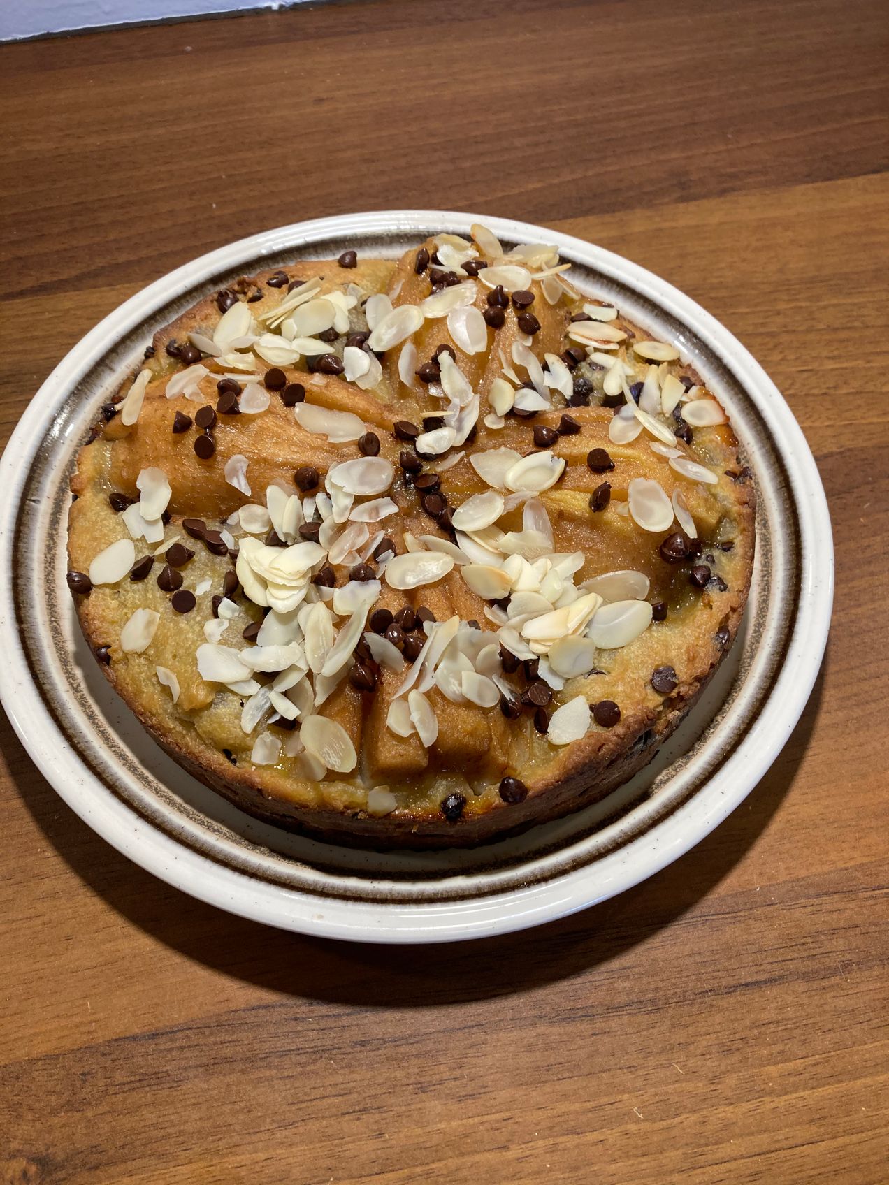 Gâteau poires amandes chocolat