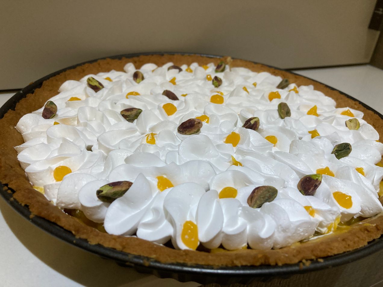 Tarte abricot pistache