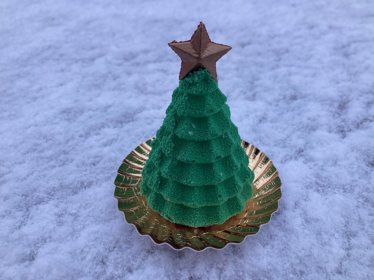 Bûche/sapin vanille pommes cannelle