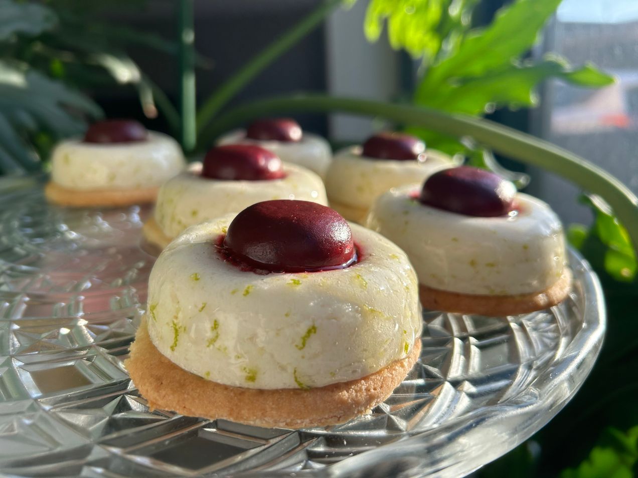 Entremet citron vert cassis
