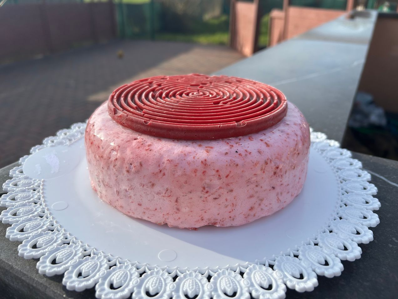 Entremet framboise vanille