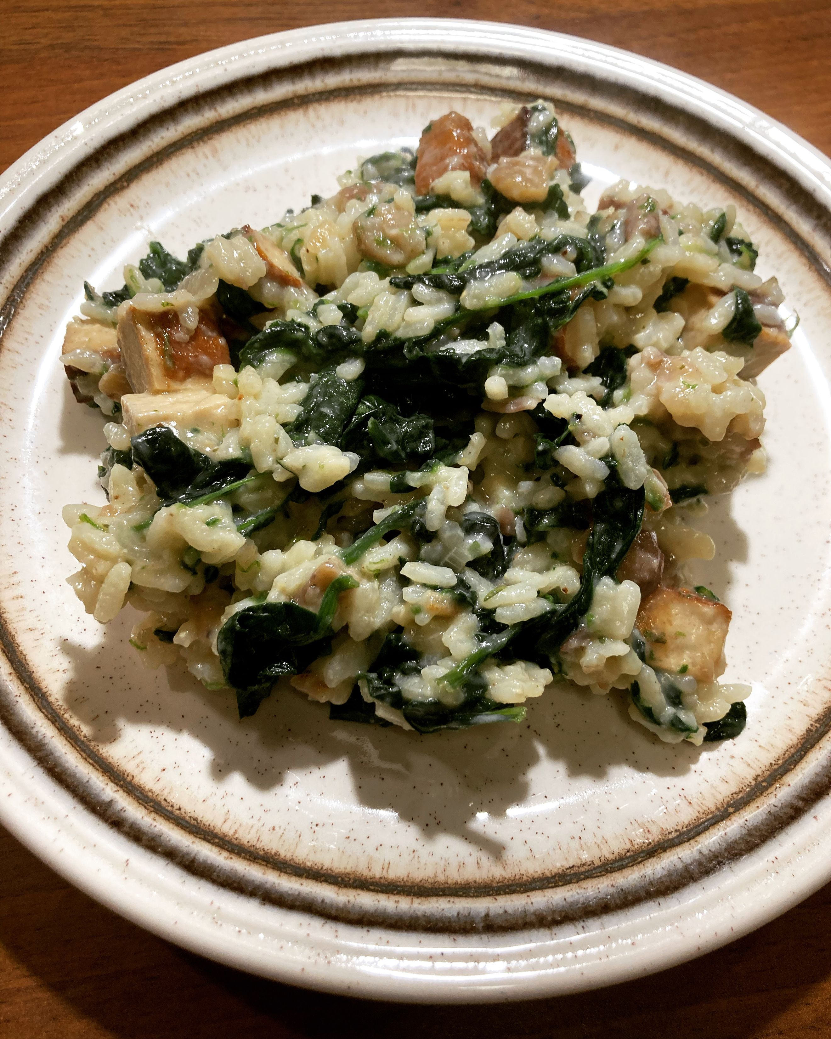 Risotto épinard châtaigne