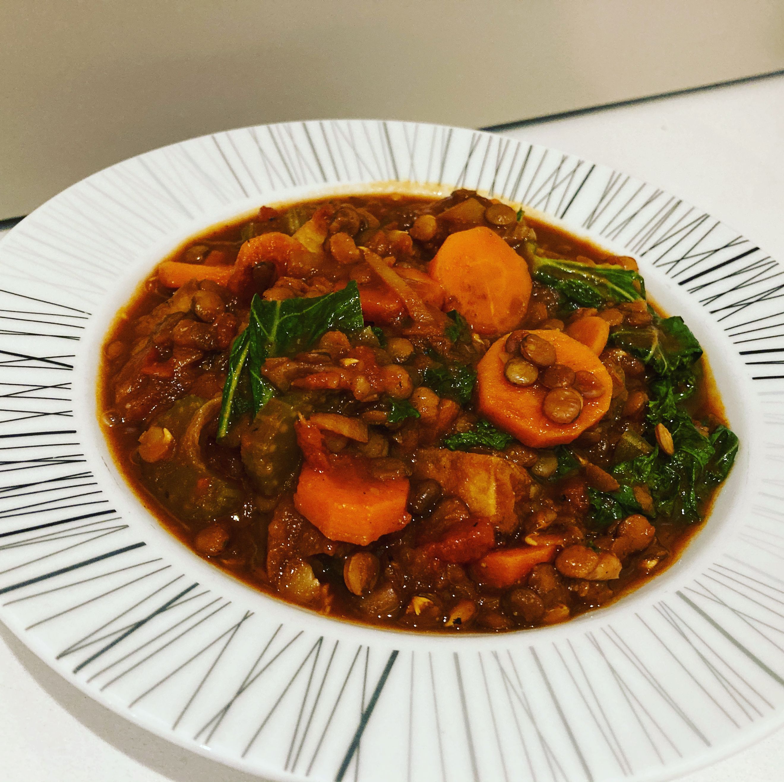 Ragoût de lentilles et de pommes de terre